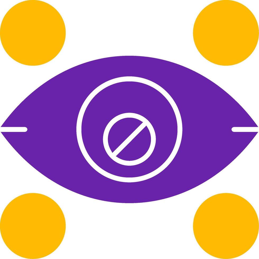 Color blindness Glyph Two Color vector