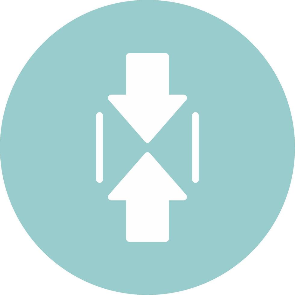 Scroll Up Glyph Circle vector