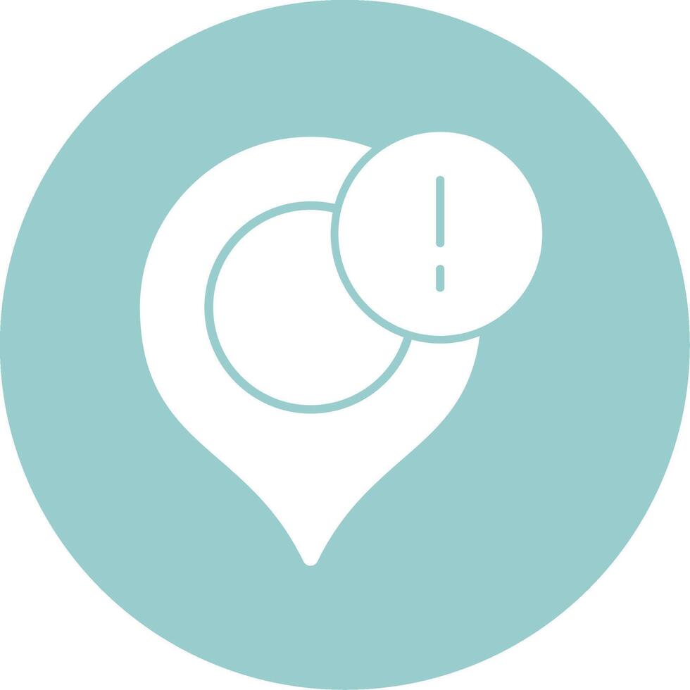 Location Pin Glyph Circle vector