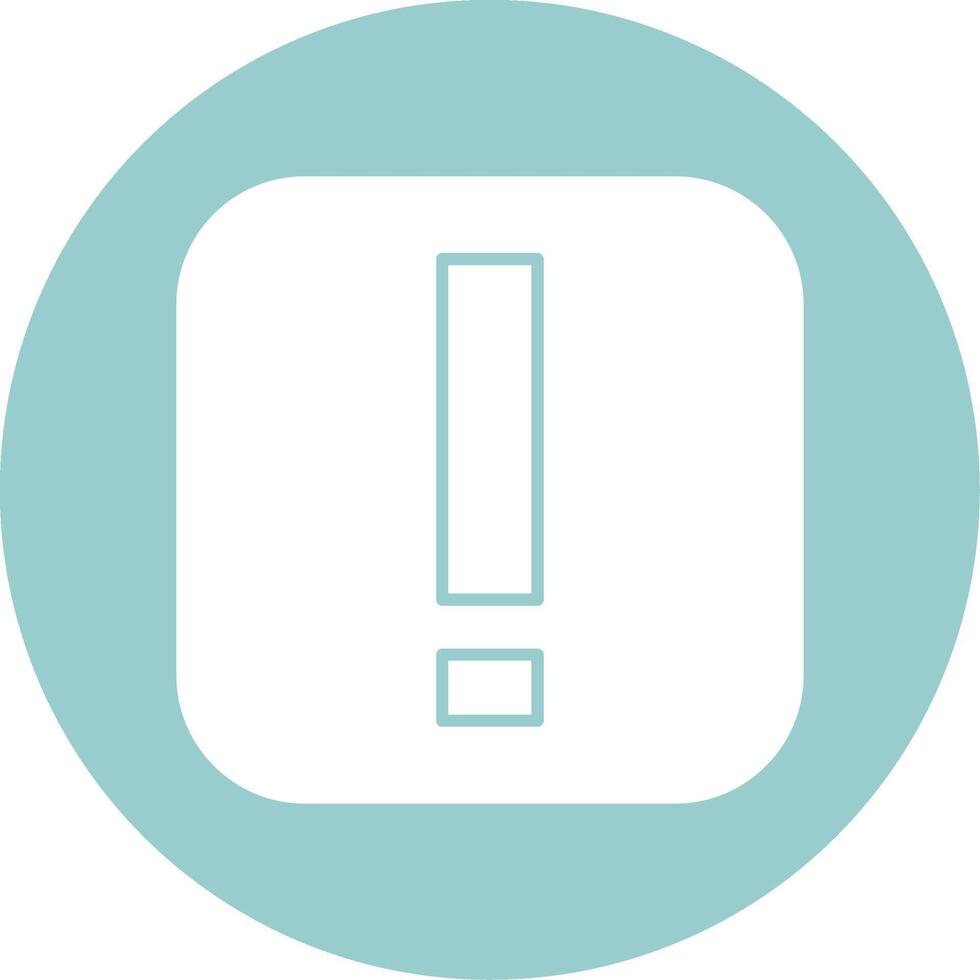 Exclamation Mark Glyph Circle vector