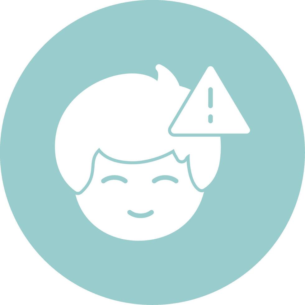 Error or warning symbol Glyph Circle vector