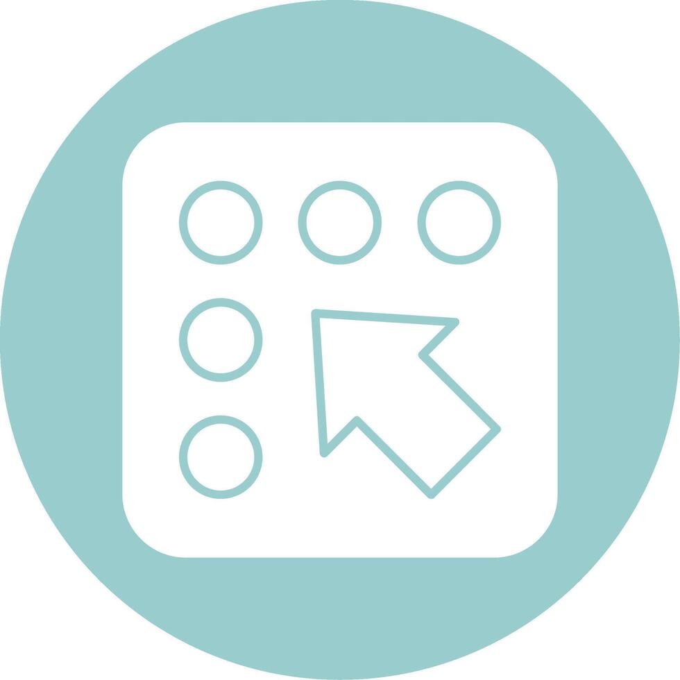Braille support Glyph Circle vector