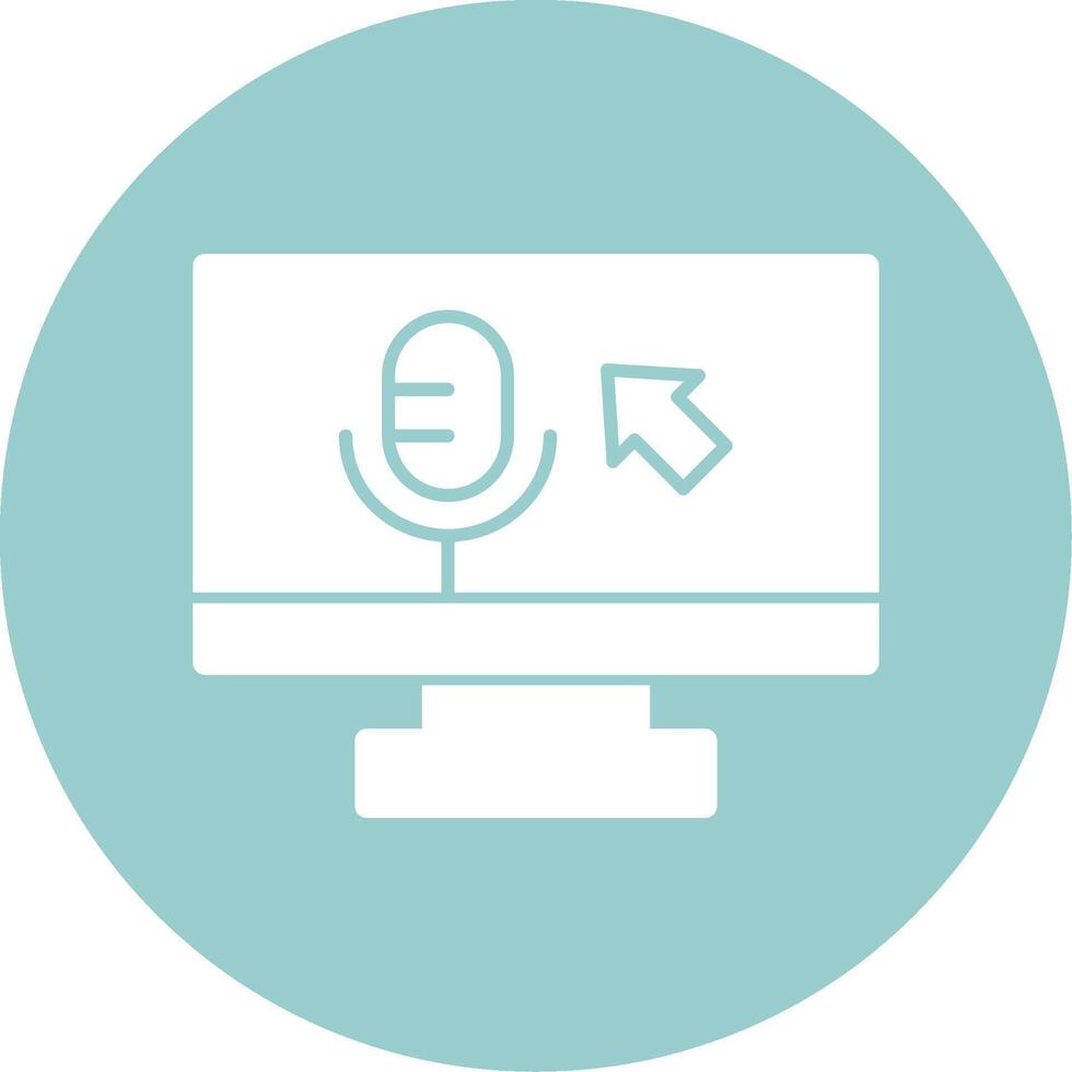 Voice commands Glyph Circle vector