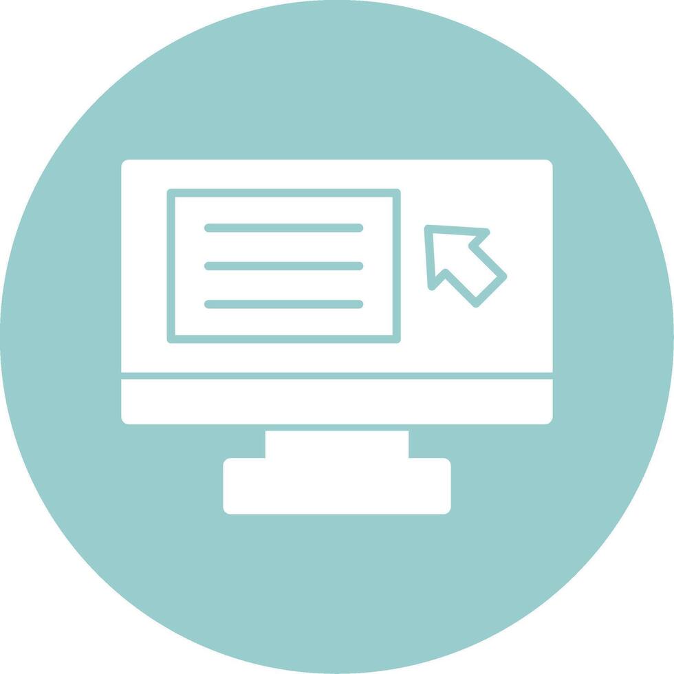 Screen reader Glyph Circle vector
