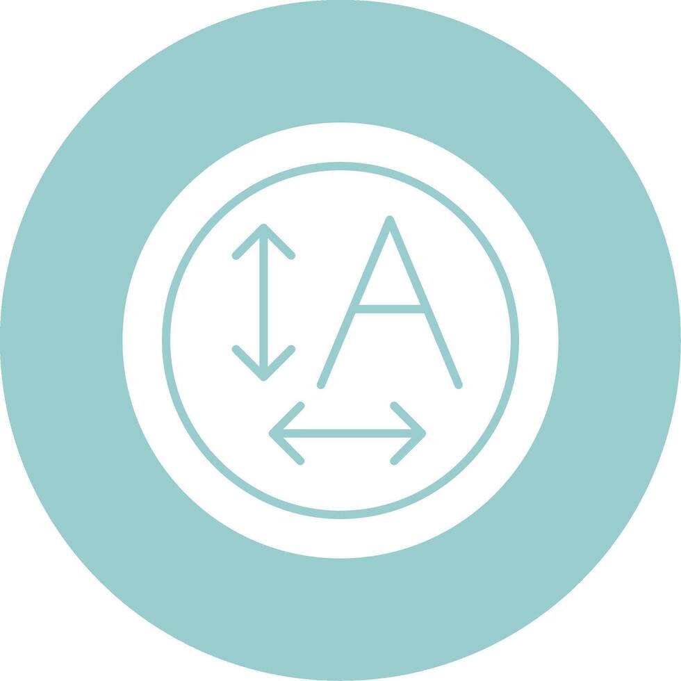 Text resizing Glyph Circle vector