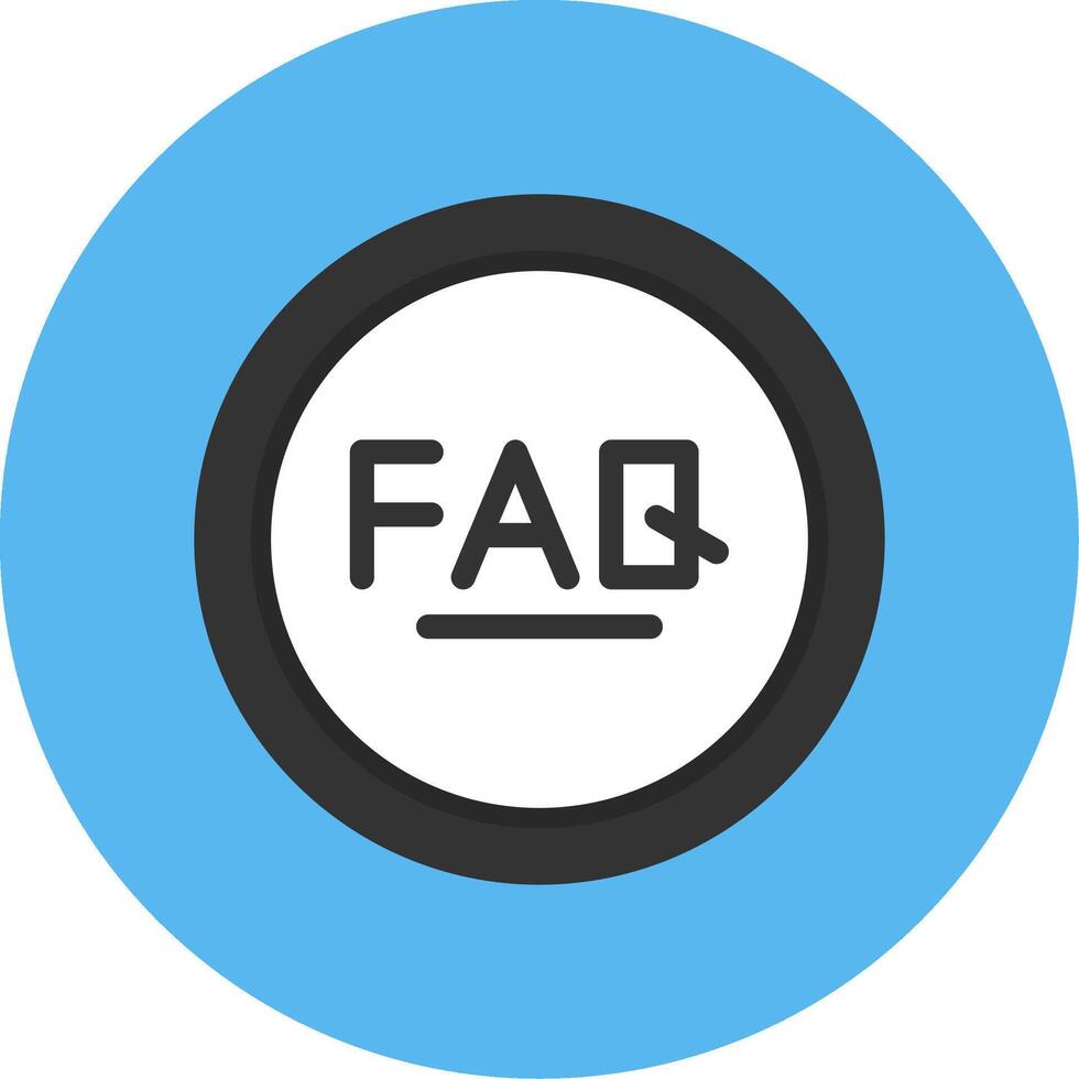 FAQ Flat Multi Color vector