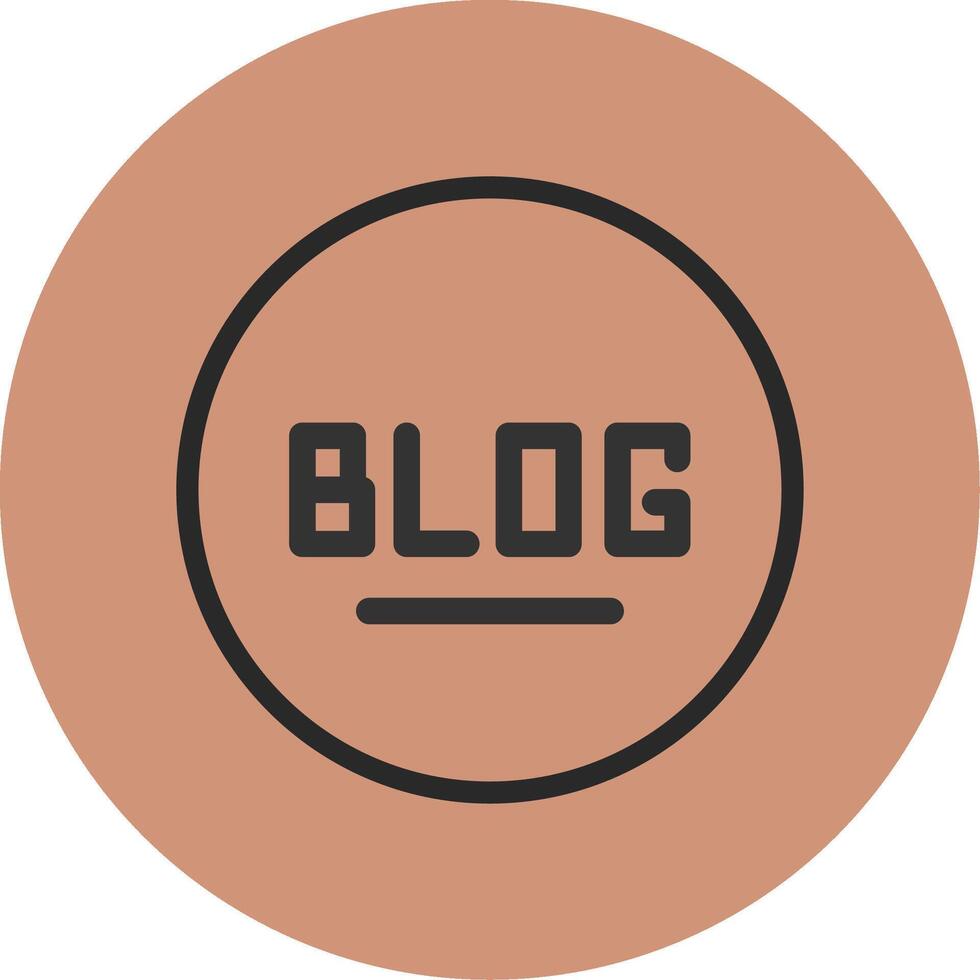 Blog Flat Multi Color vector