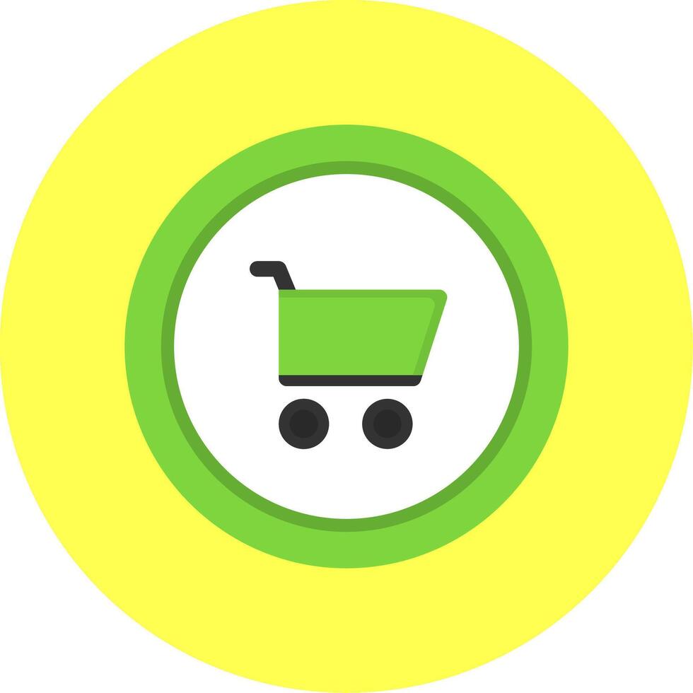 Cart Flat Multi Color vector