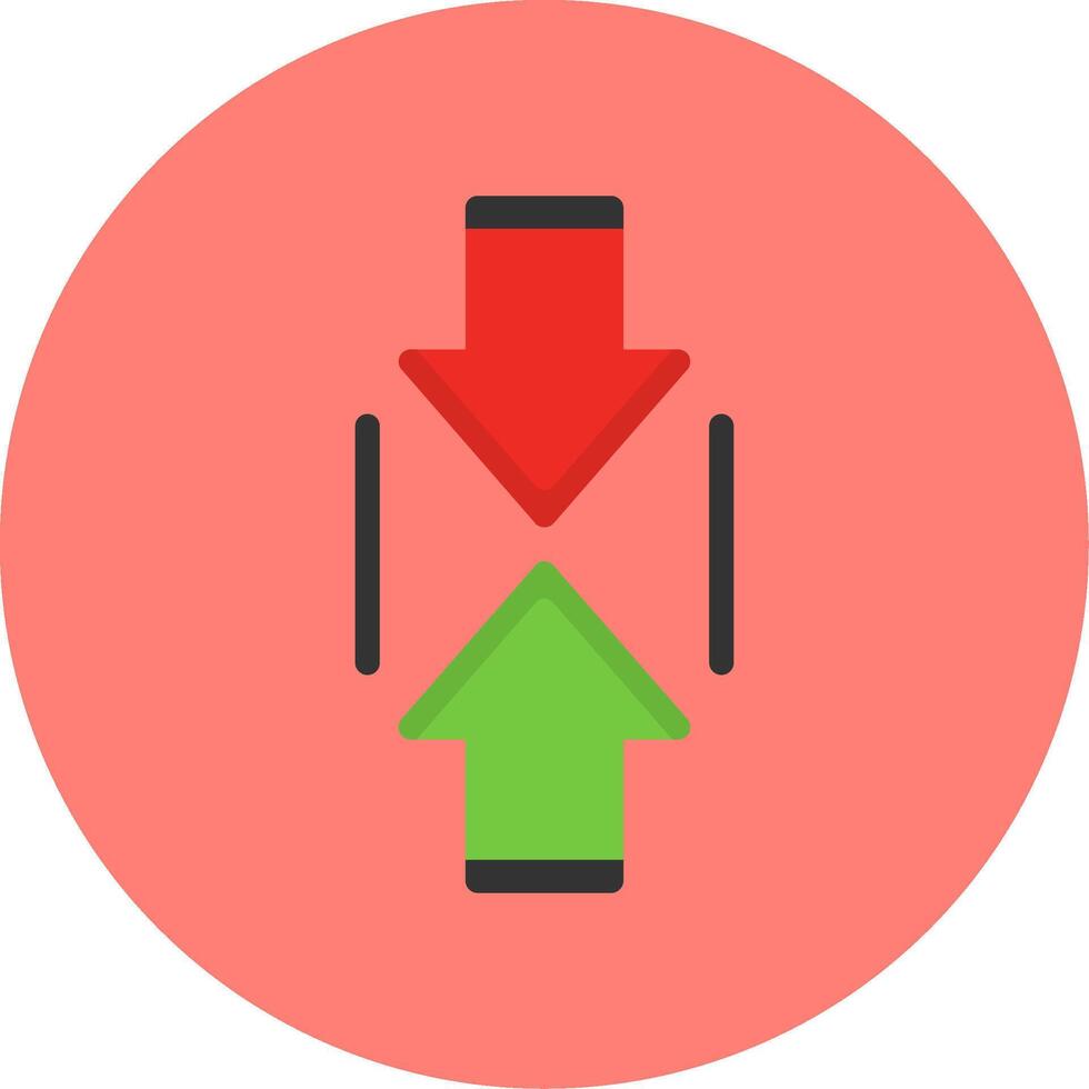 Scroll Up Flat Multi Color vector