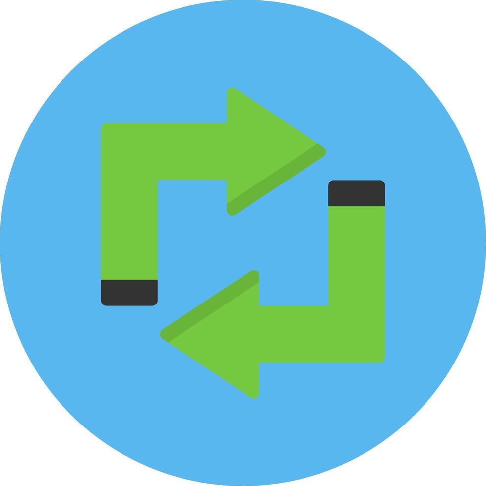 Refresh Flat Multi Color vector