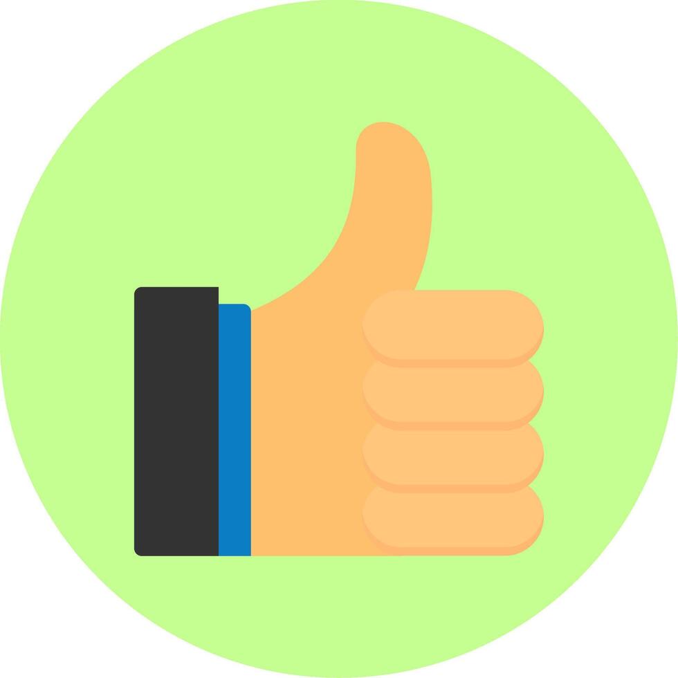 Thumbs Up Flat Multi Color vector