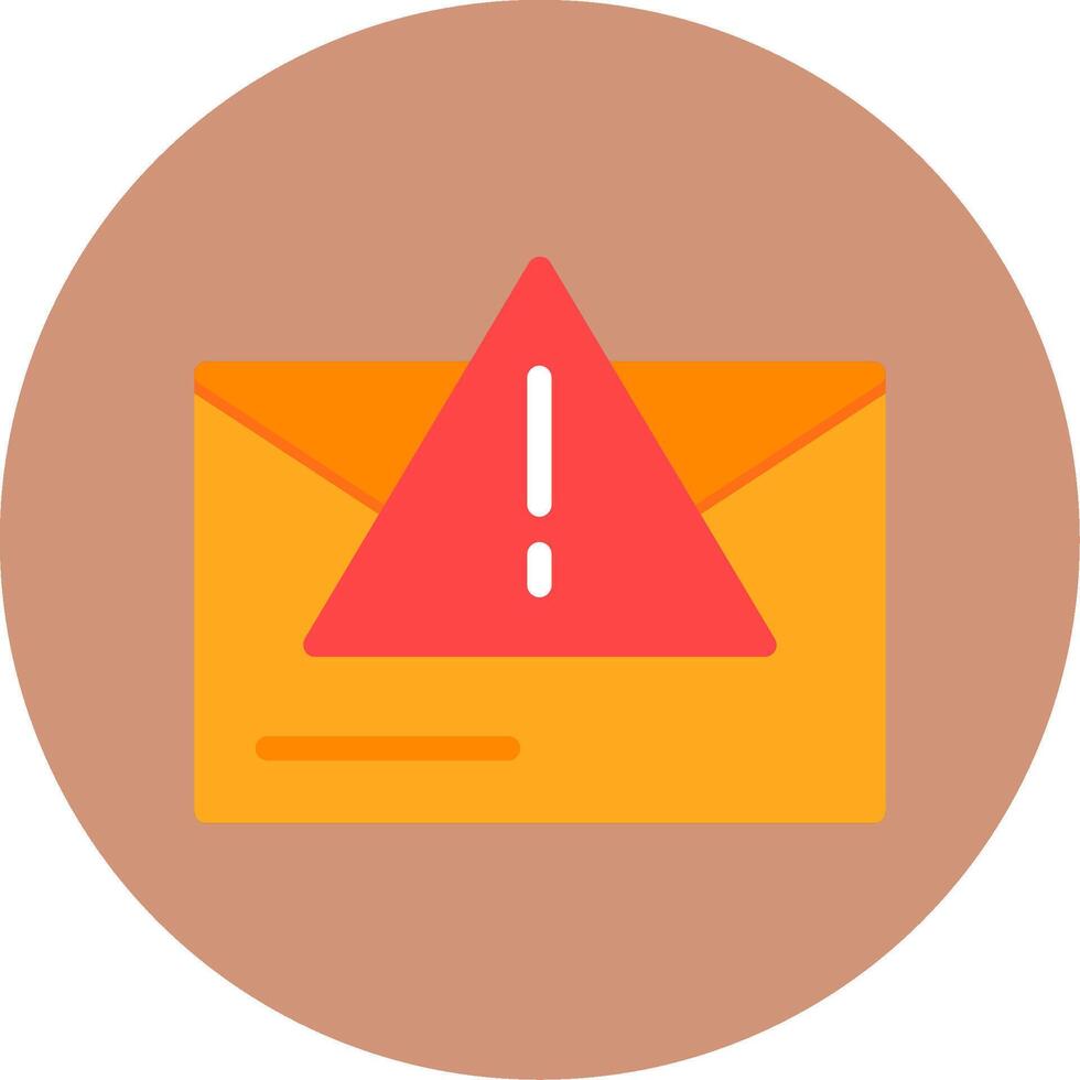 Warning Triangle Flat Multi Color vector