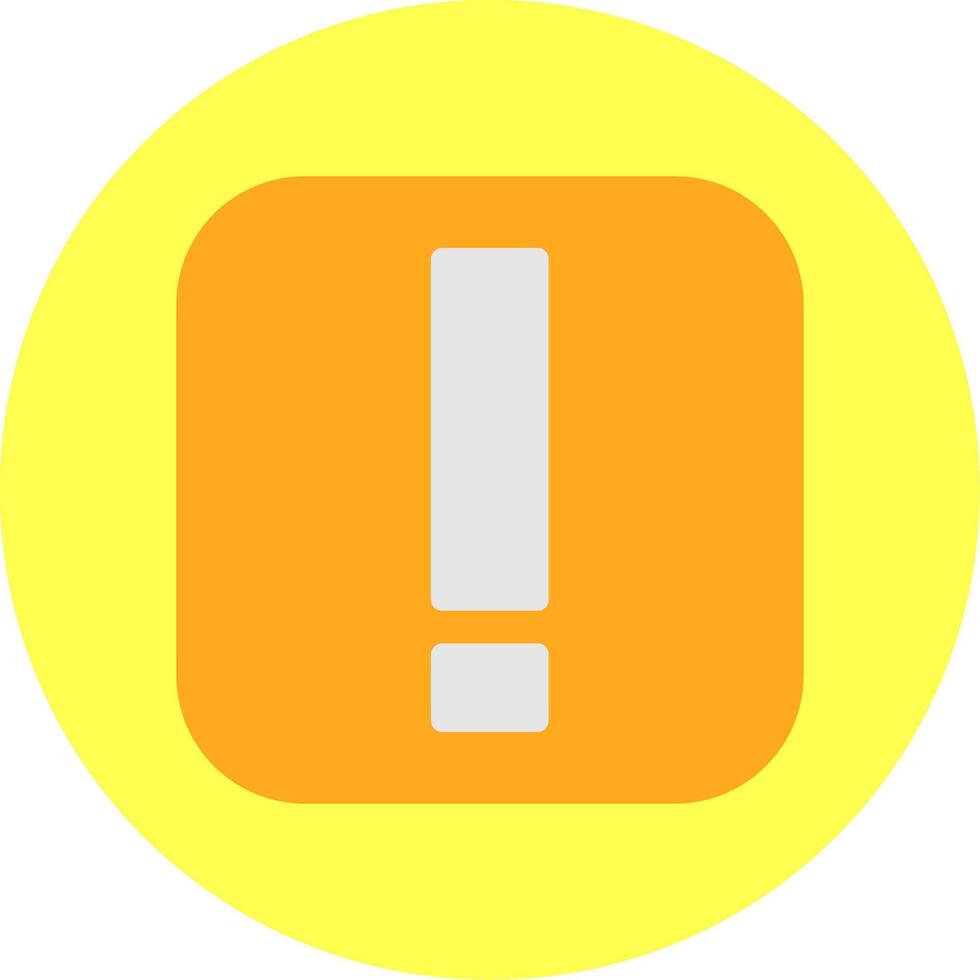 Exclamation Mark Flat Multi Color vector