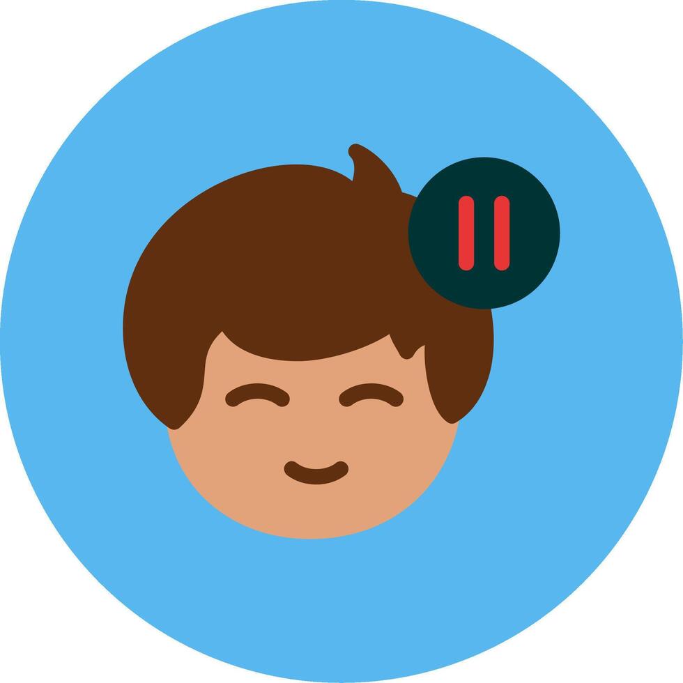 Pause symbol Flat Multi Color vector