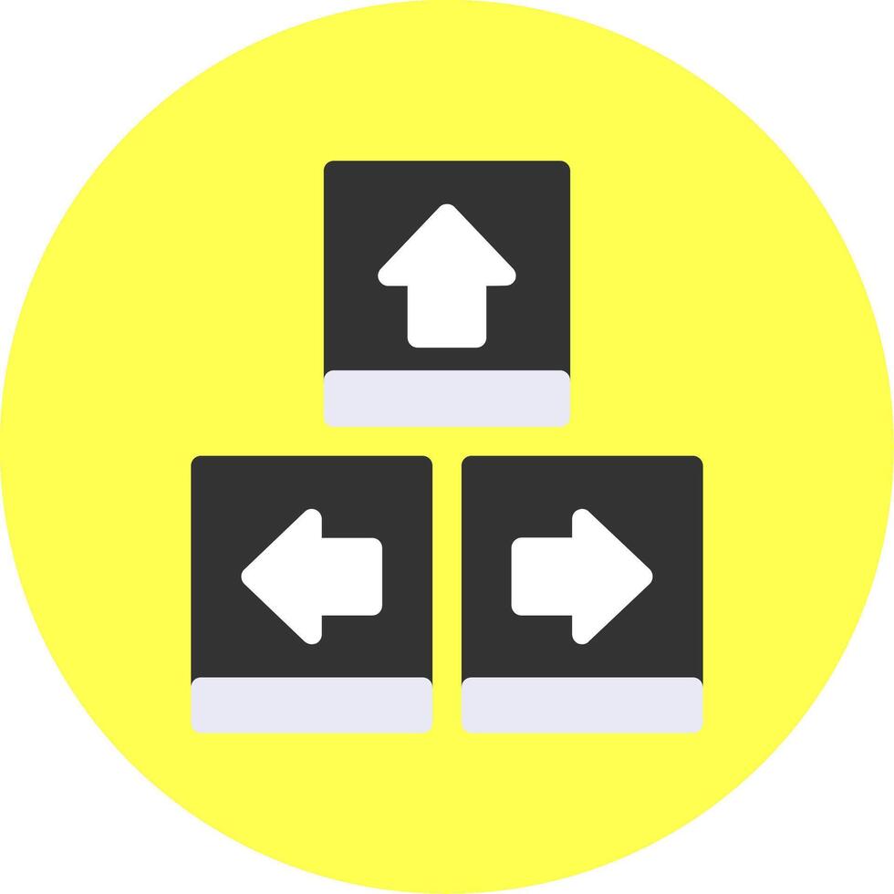 Keyboard navigation Flat Multi Color vector