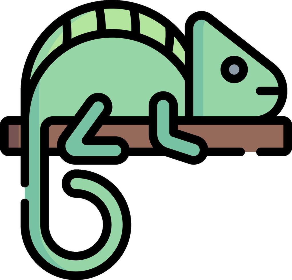 chameleon illustration design vector
