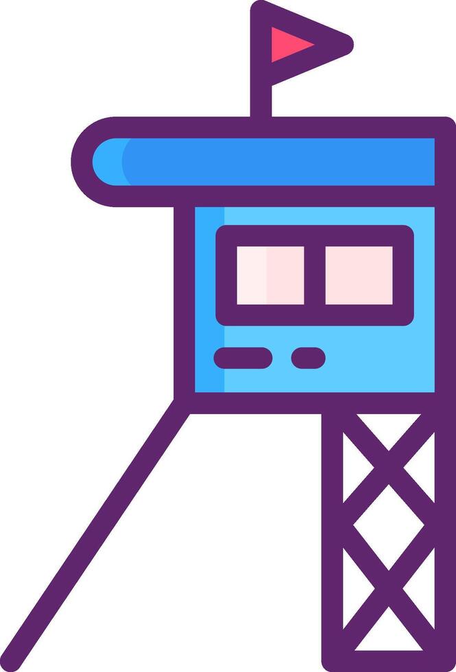 lifeguard tower illustration design vector