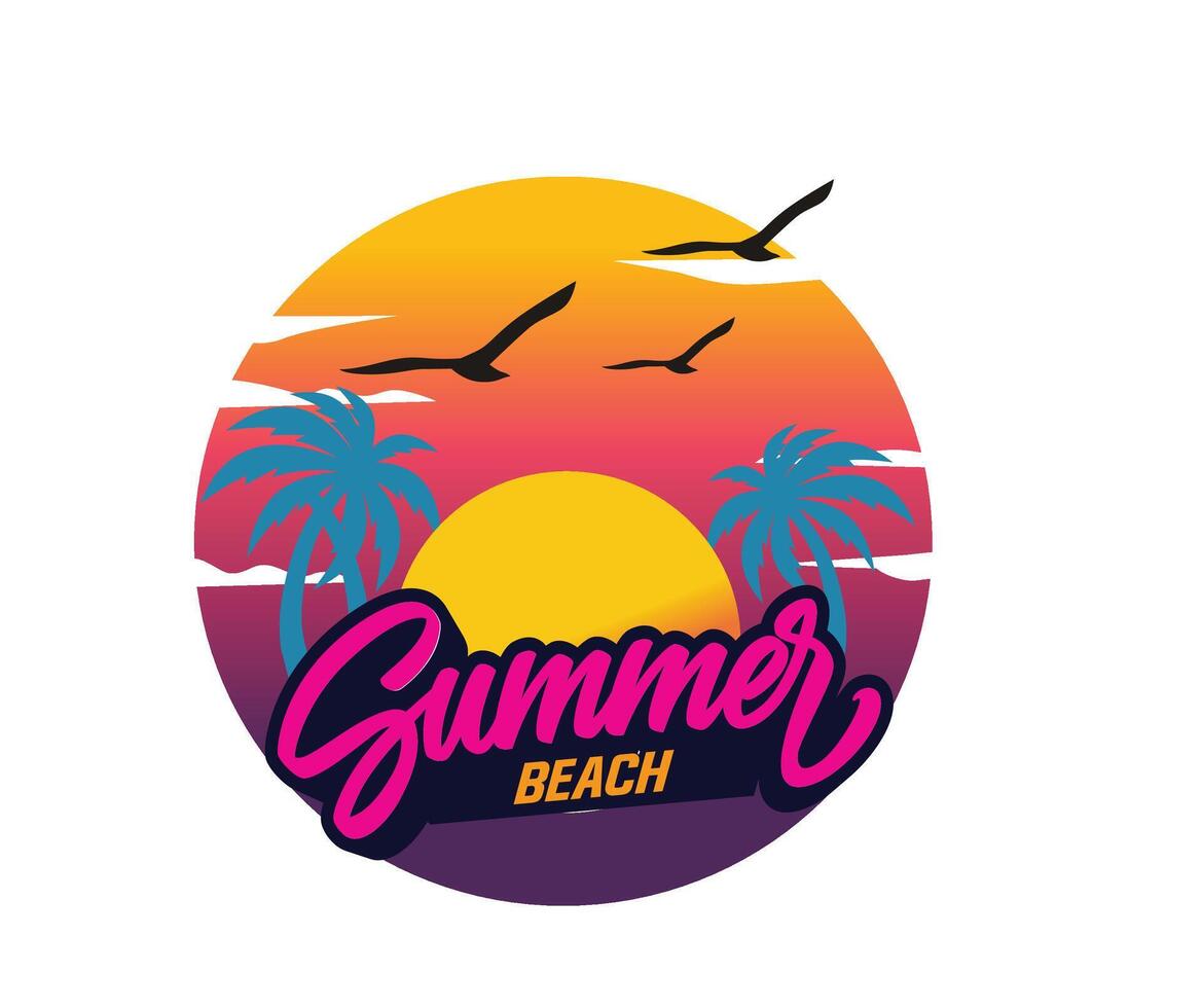 Summer sun Logo Design vector