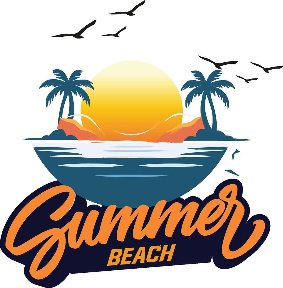 Summer Beach Free Logo. Ai Generator vector