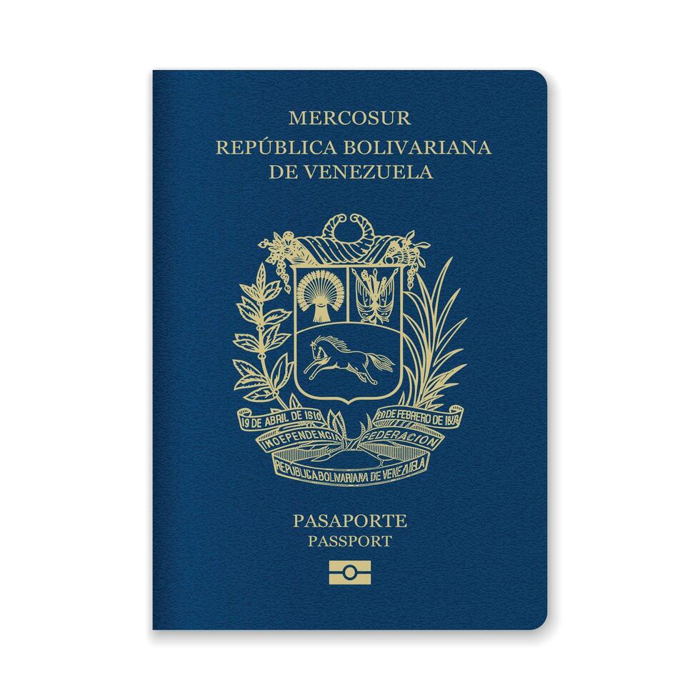 Passport Cover with Gold Emblem and Text vector