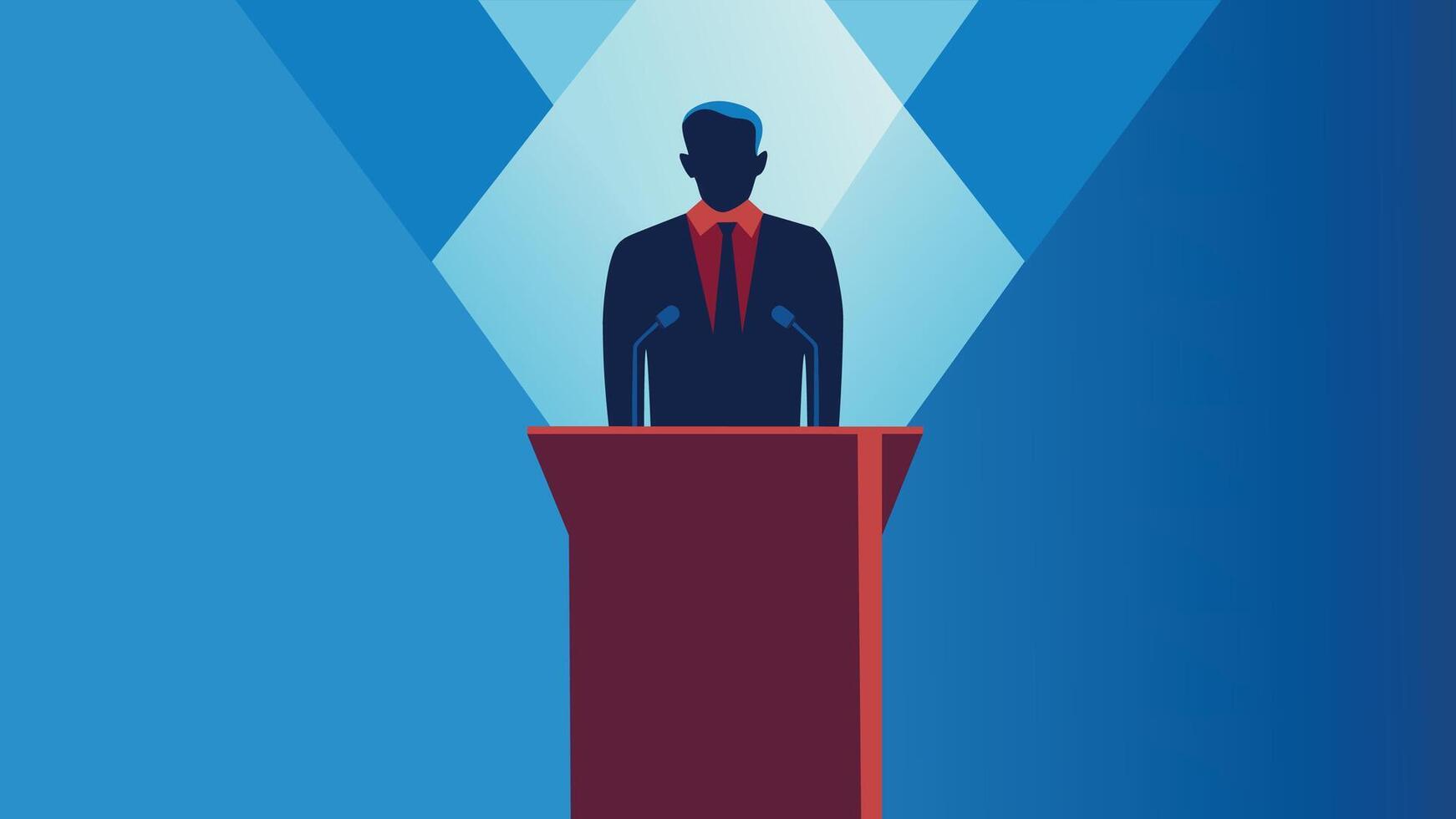 Election vote agitation speaker for web design vector