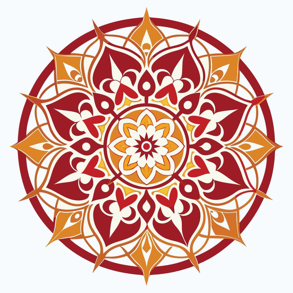 Luxury mandala ornamental element in circle shape vector