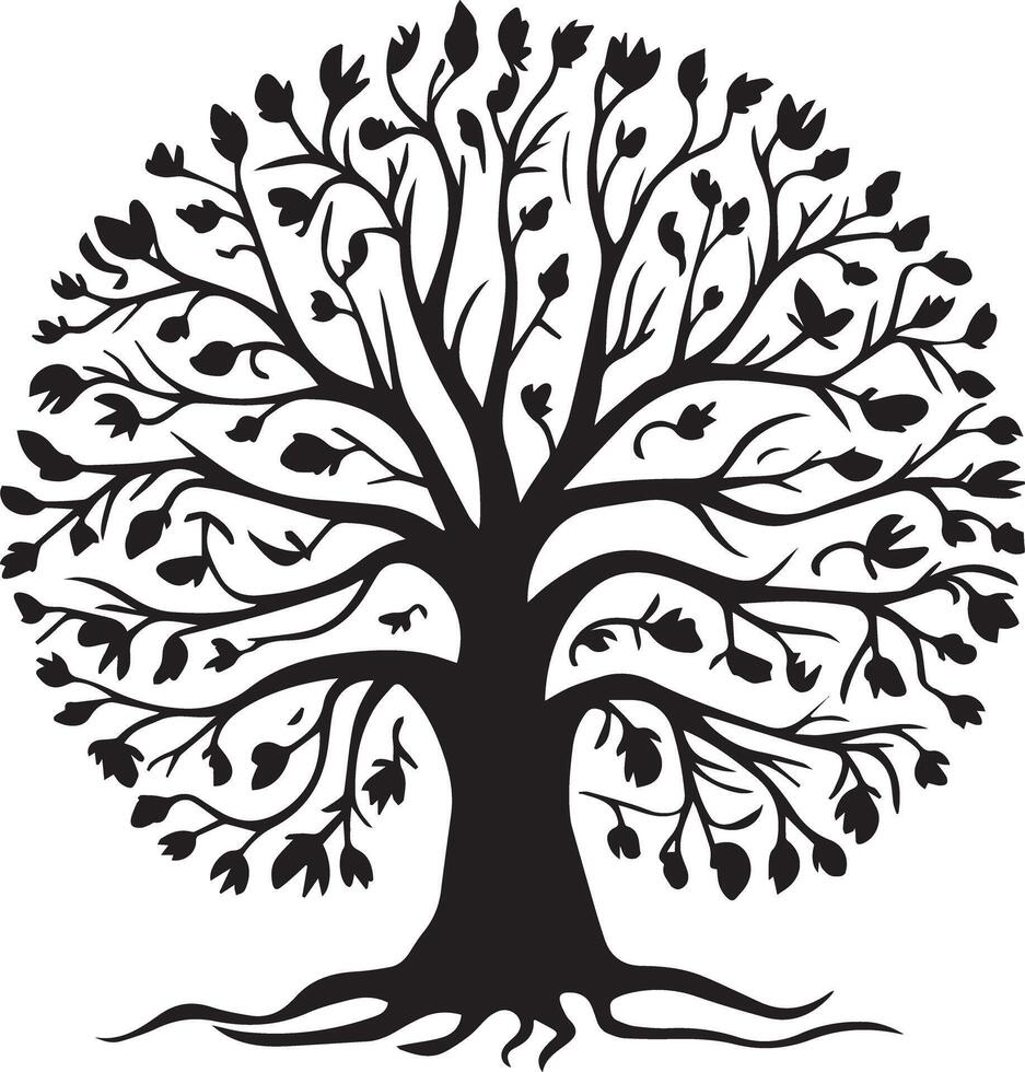 Tree and forest silhouette illustration vector
