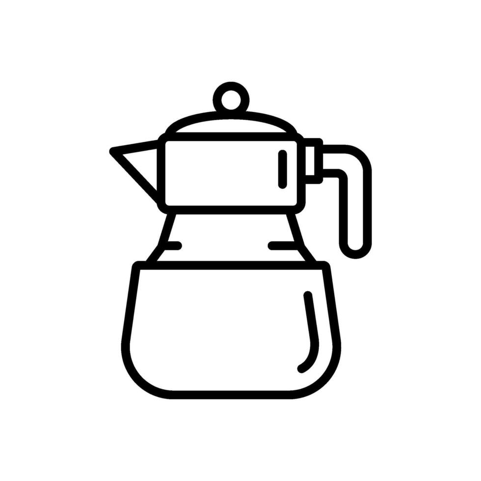coffee pot icon in line style vector