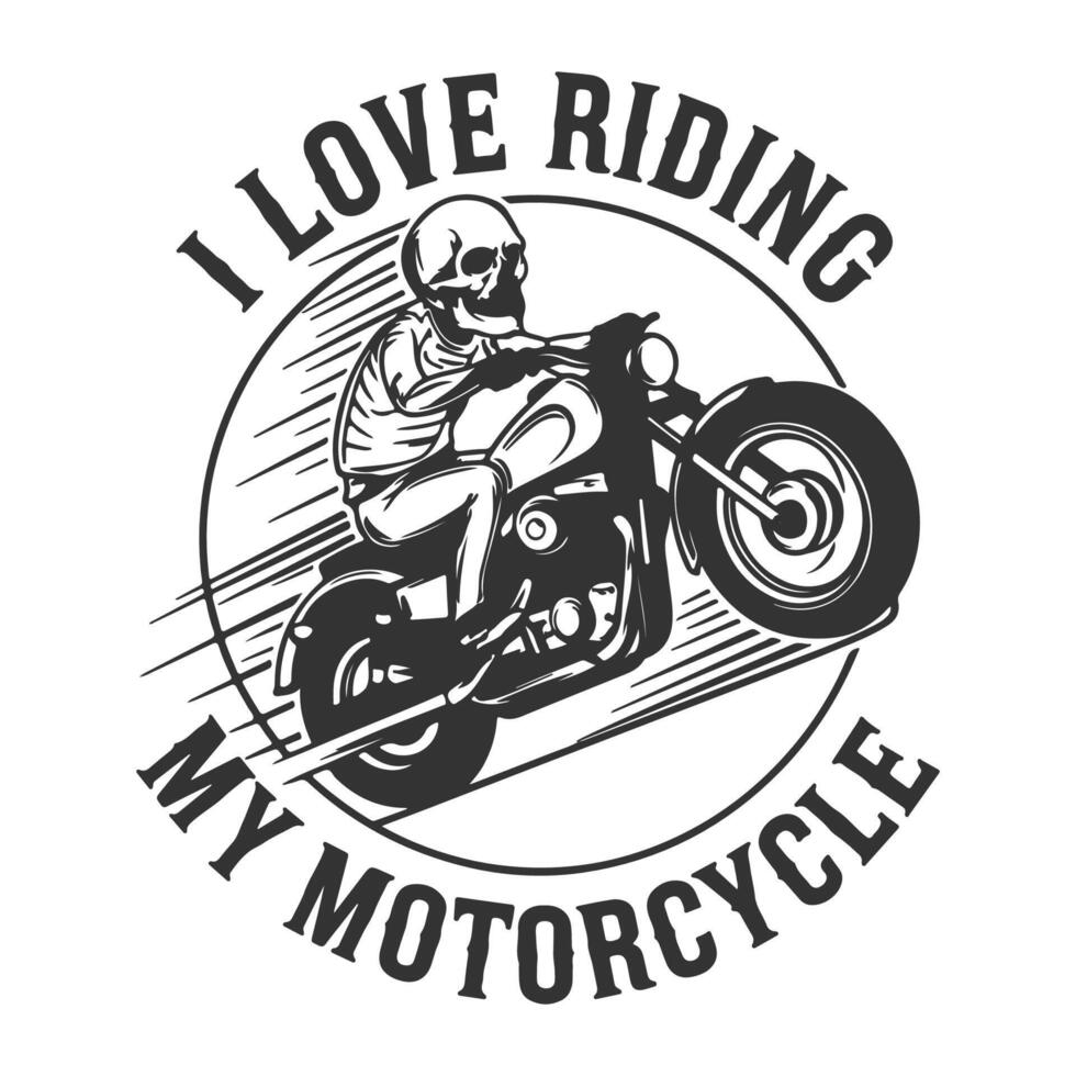 strange skull riding motorcycle vector