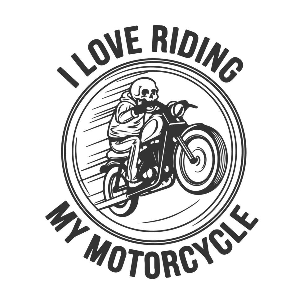 an old skull riding motorcycle vector