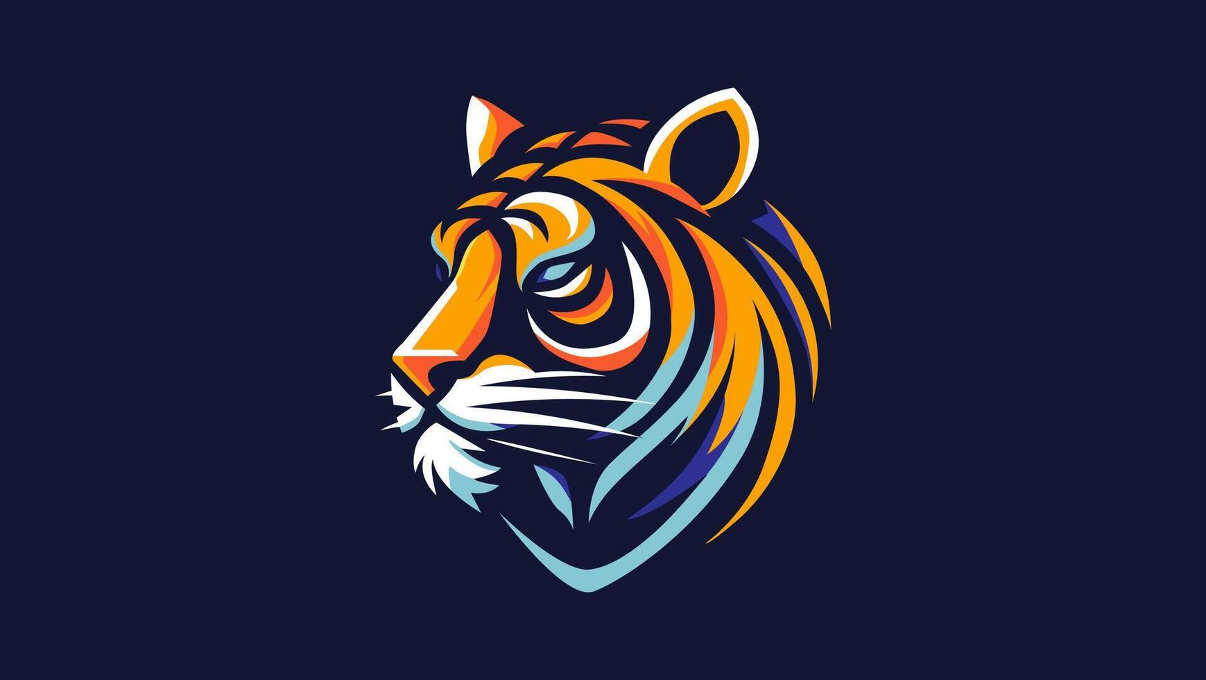 Sleek Tiger Emblem vector