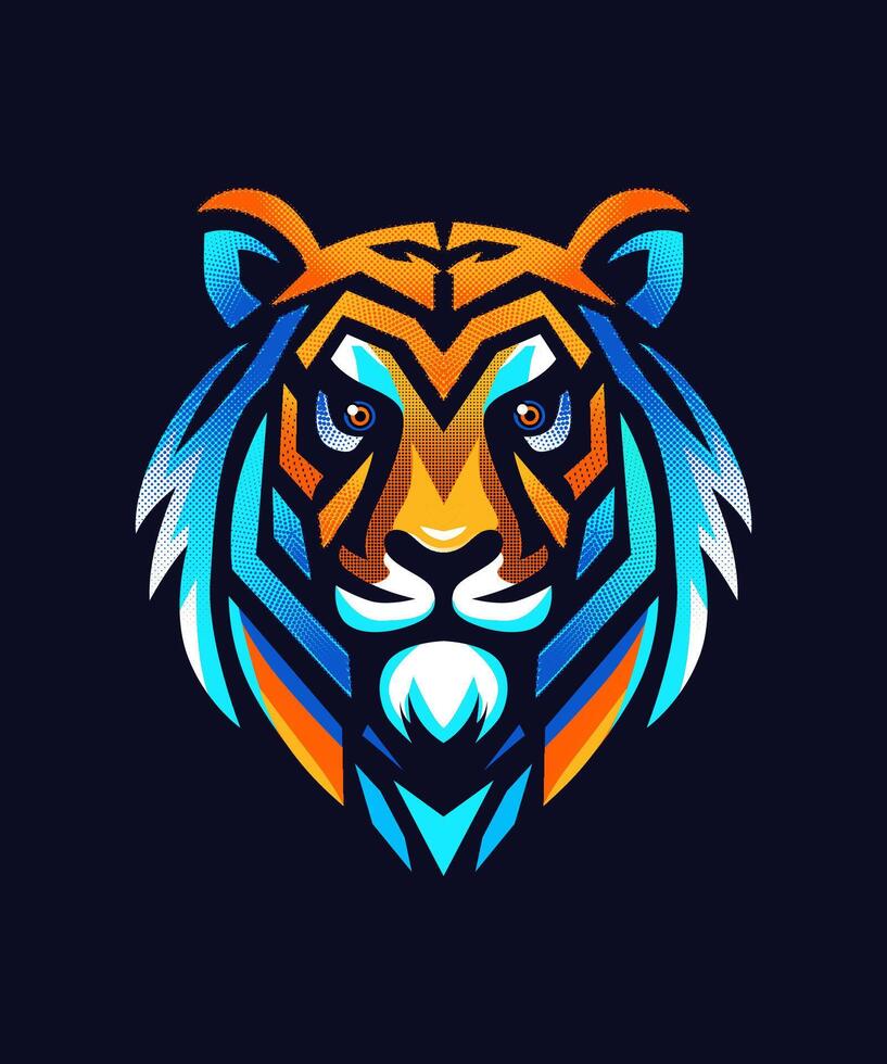 Digital Majesty The Tiger Gaze vector