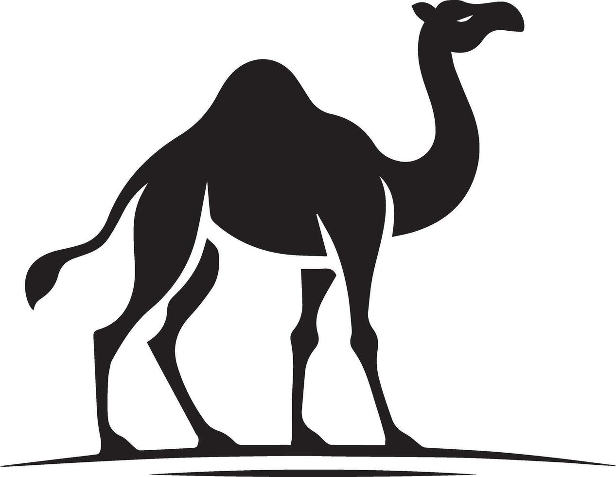 Camel Silhouette Logo with White Background vector