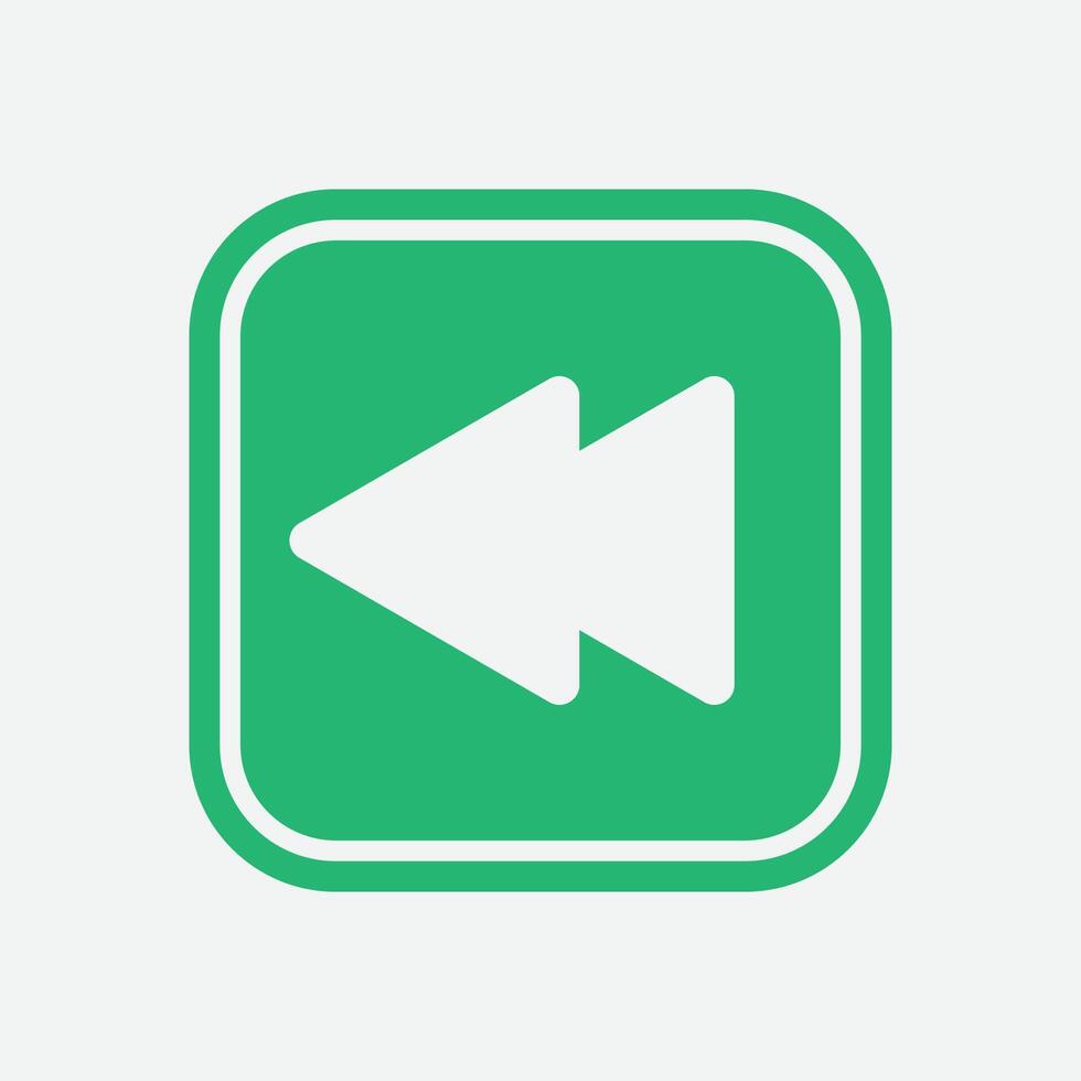 Turn it backwards Button Icon vector