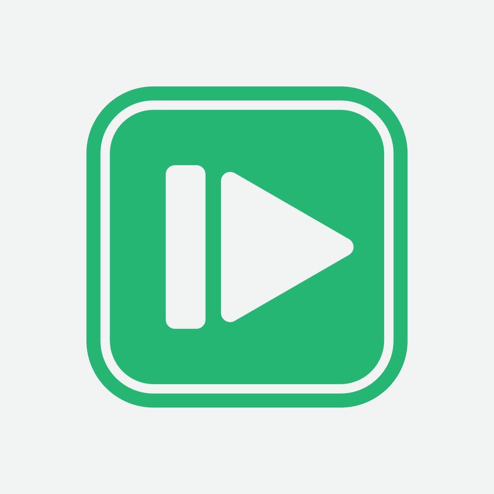 Skip ahead Button Icon vector