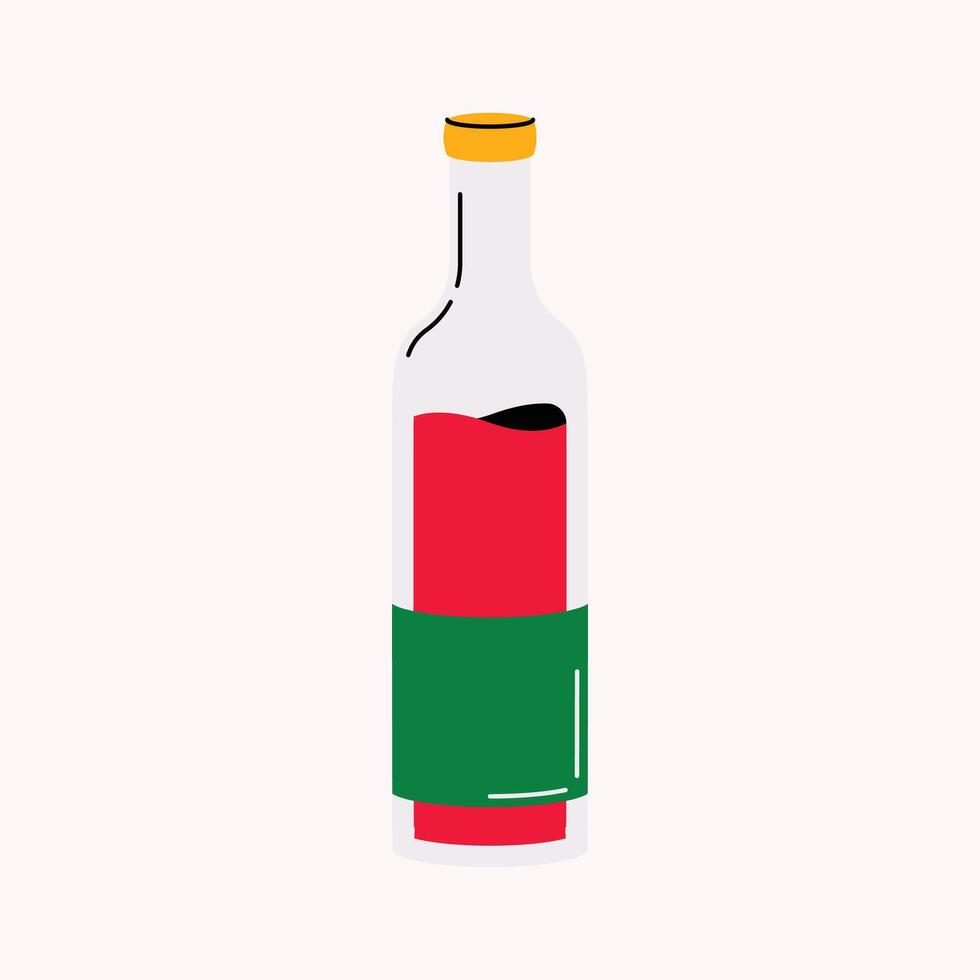 Alcohol Wine Bottle Illustration vector
