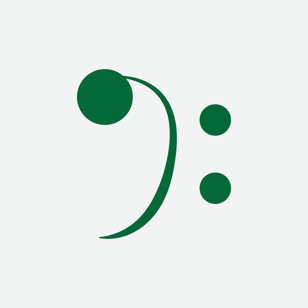 Musical symbol f clef vector