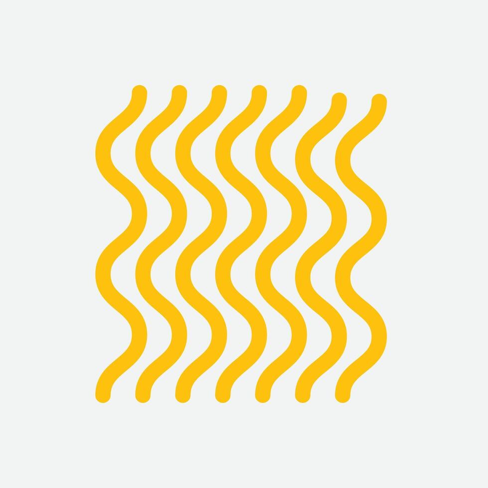 Raw noodle line icon vector