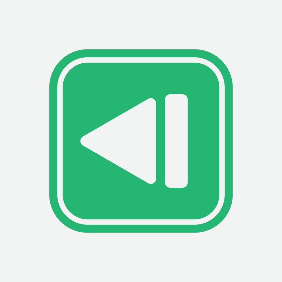 Skip back Button Icon vector