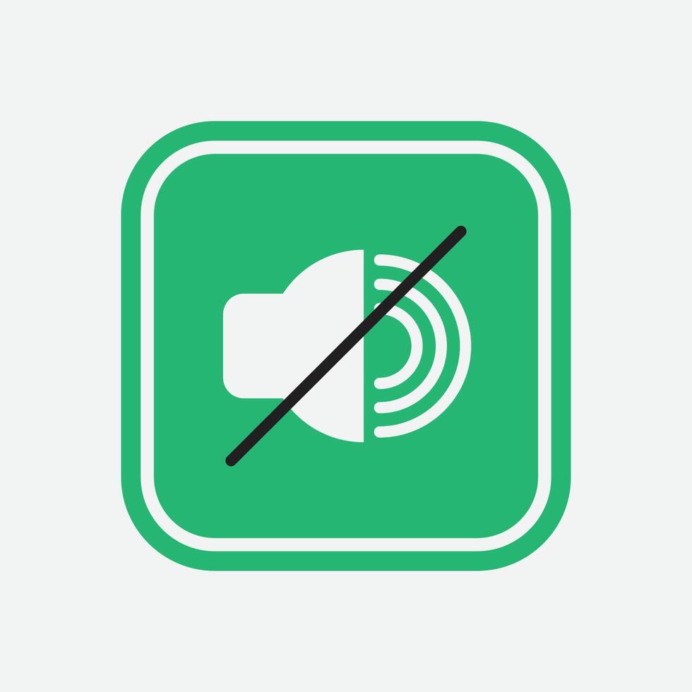 Silent Button Icon vector