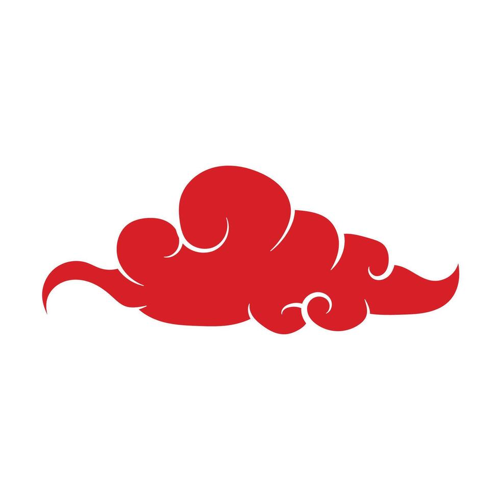 Chinese Red Cloud Illustration vector