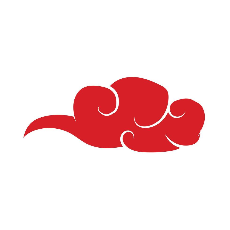 Japanese Red Cloud Illustration vector