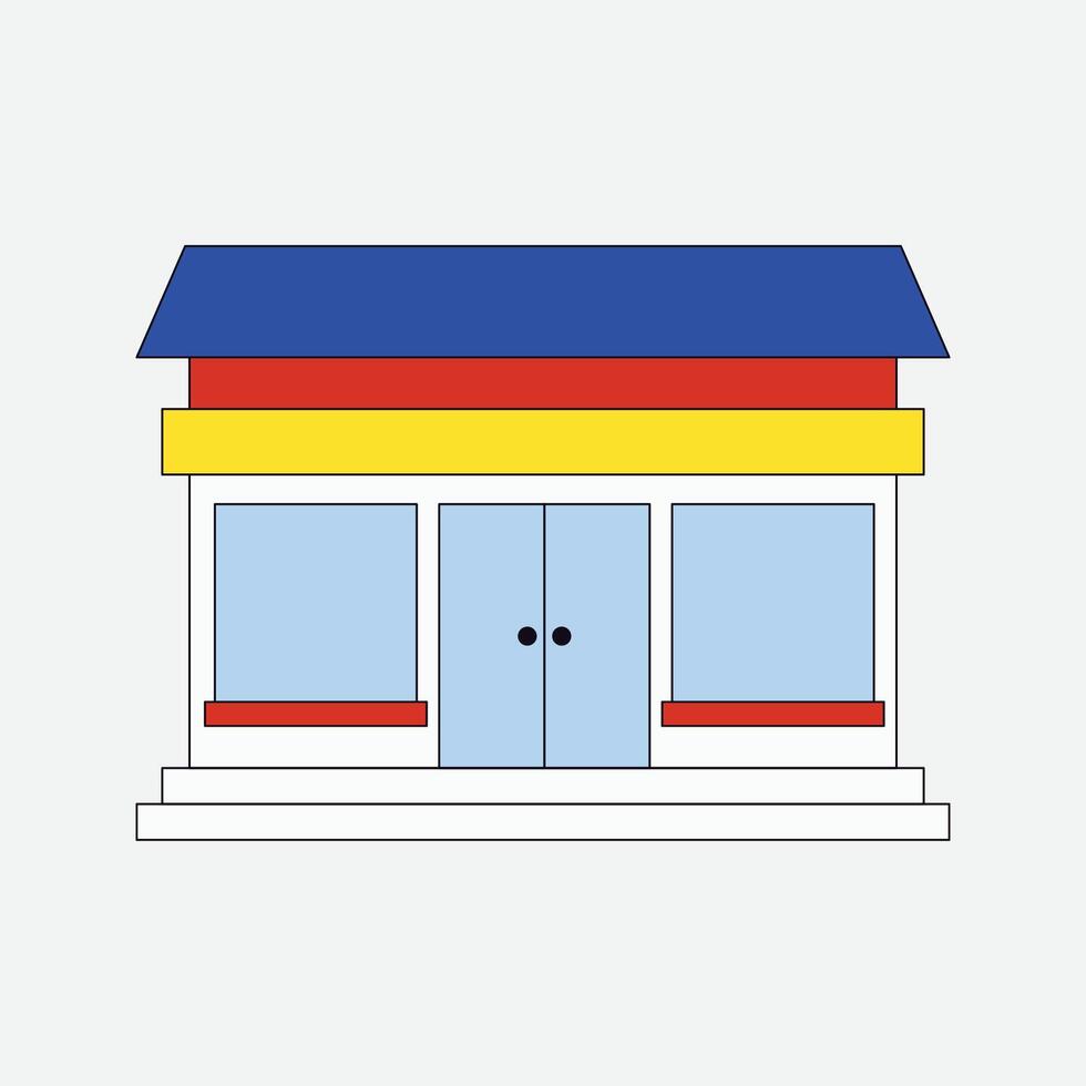 Minimarket store illustration vector