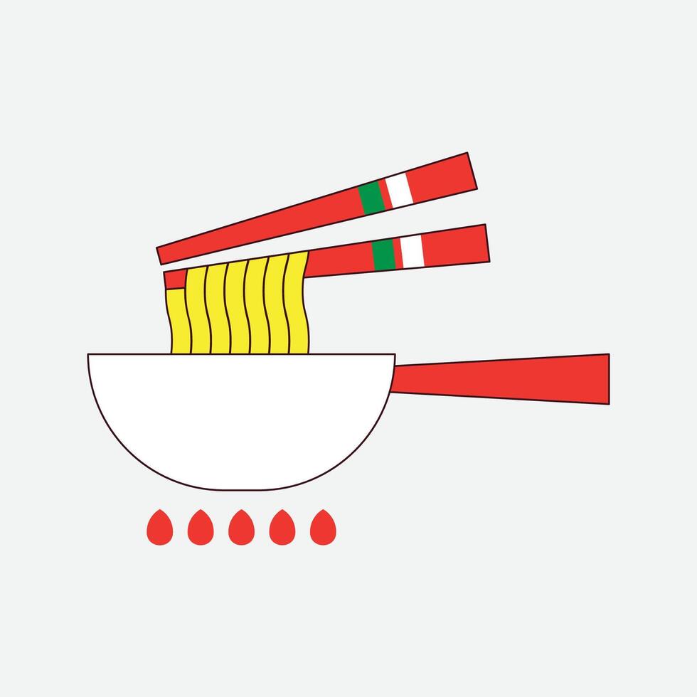 Cooking Noodle Illustration vector