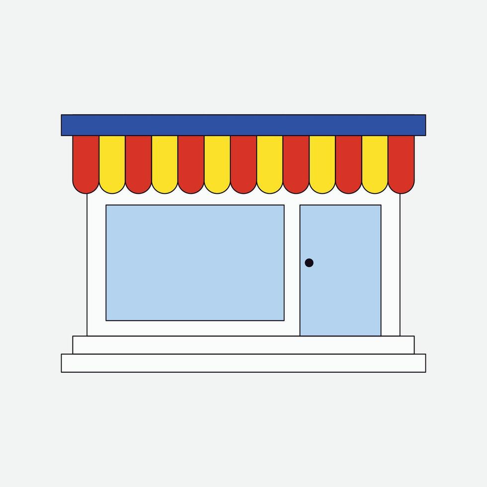 Simple store illustration vector