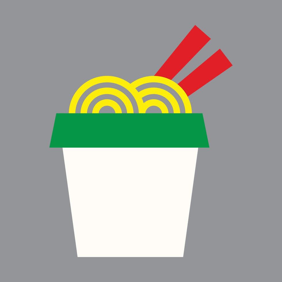 Cup Noodle icon vector