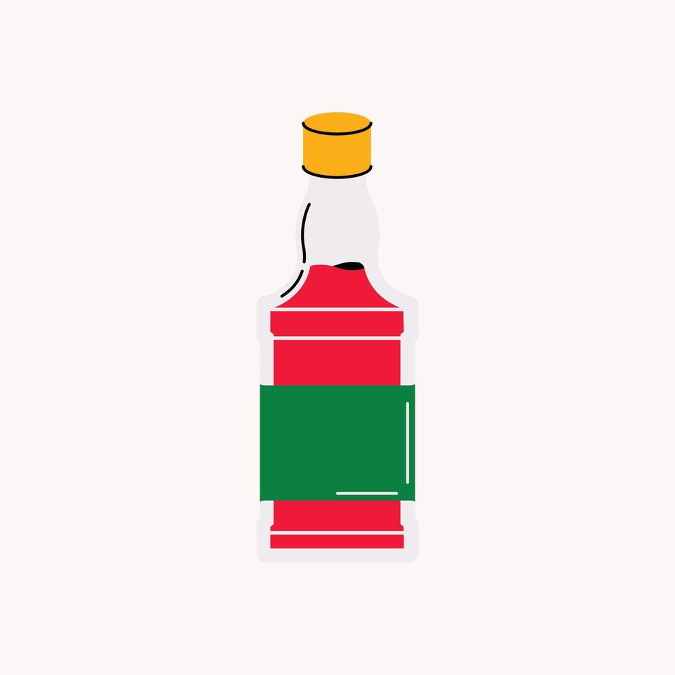 Alcohol Liquor Bottle Illustration vector