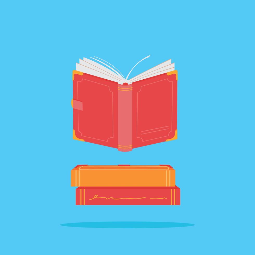 vintage magic book collection logo, magic book illustration. suitable for posters and web icons vector