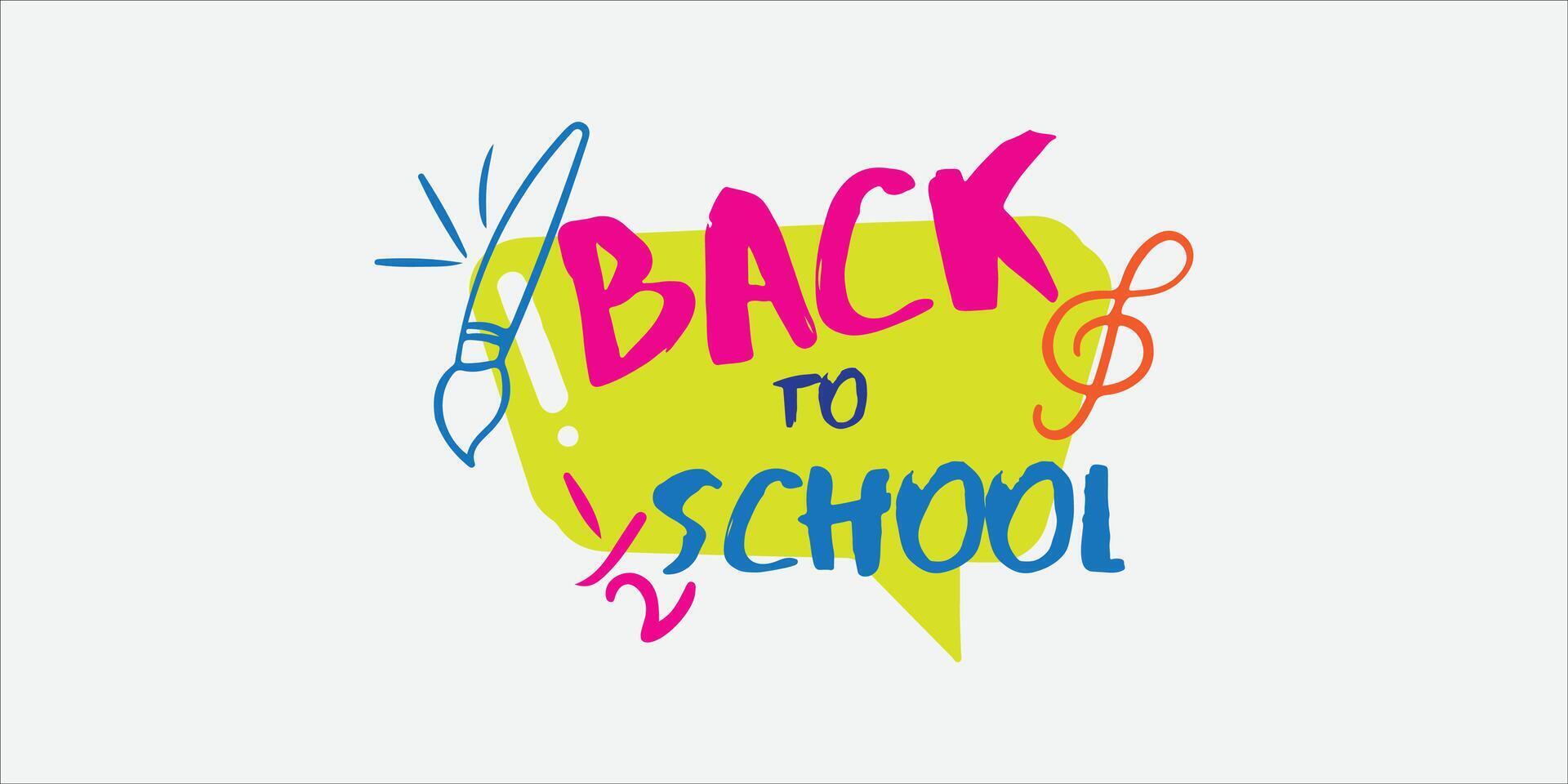 back to school typography for education vector