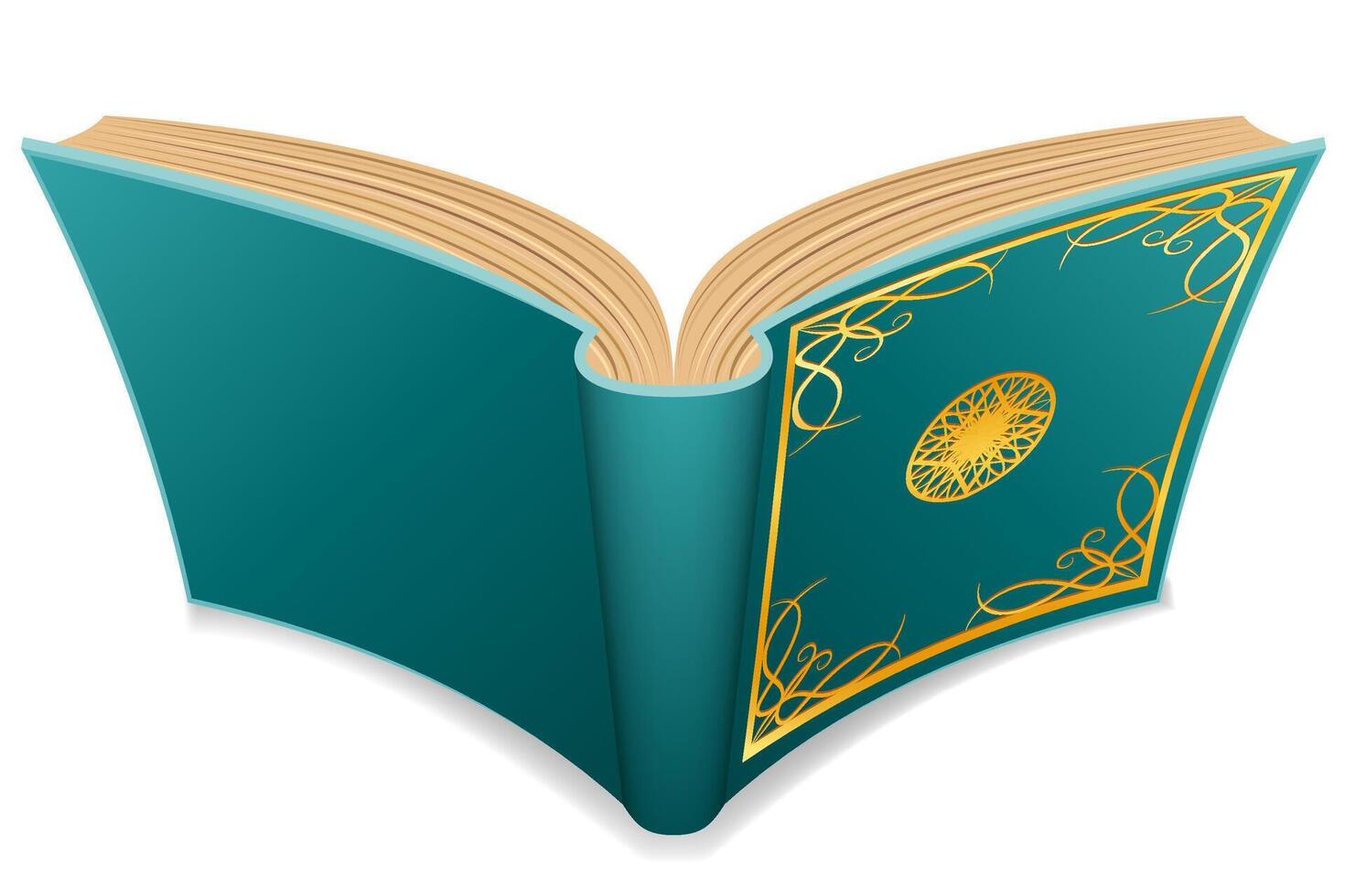 magic book keeper of magical information on paper cartoon stock illustration isolated on white background vector